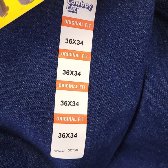 NWT Wrangler Cowboy Cut 13WMZ Original Fit 36x34 Straight Western Rodeo Denim - Picture 5 of 8